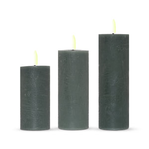 ENJOY LED bloklys 3-pak Ø4,8 cm grøn
