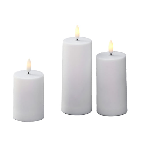 ENJOY LED bloklys sæt udendørs Ø5,2 cm hvid