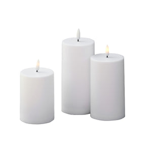 ENJOY LED bloklys sæt udendørs Ø7 cm hvid