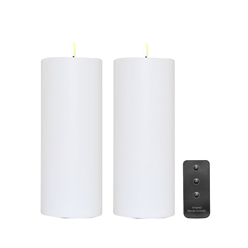 ENJOY LED bloklys sæt udendørs Ø10,2 cm hvid