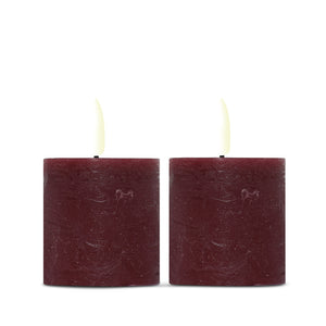 Enjoy LED mini bloklys bordeaux H5 cm 2 stk.