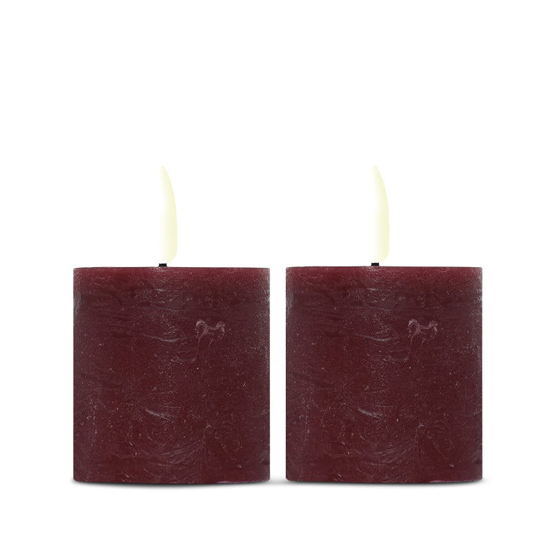 Enjoy LED mini bloklys bordeaux H5 cm 2 stk.