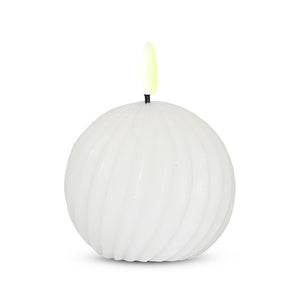 ENJOY LED snoet kugle Ø8x7 cm med timerfunktion hvid