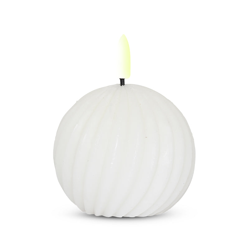 ENJOY LED snoet kugle Ø8x7 cm med timerfunktion hvid