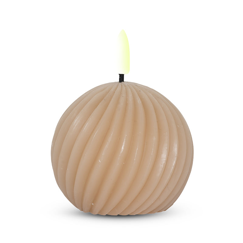 ENJOY LED snoet kugle Ø8x7 cm med timerfunktion sand