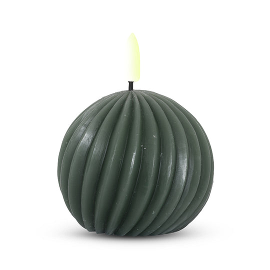 ENJOY LED snoet kugle Ø8x7 cm med timerfunktion grøn