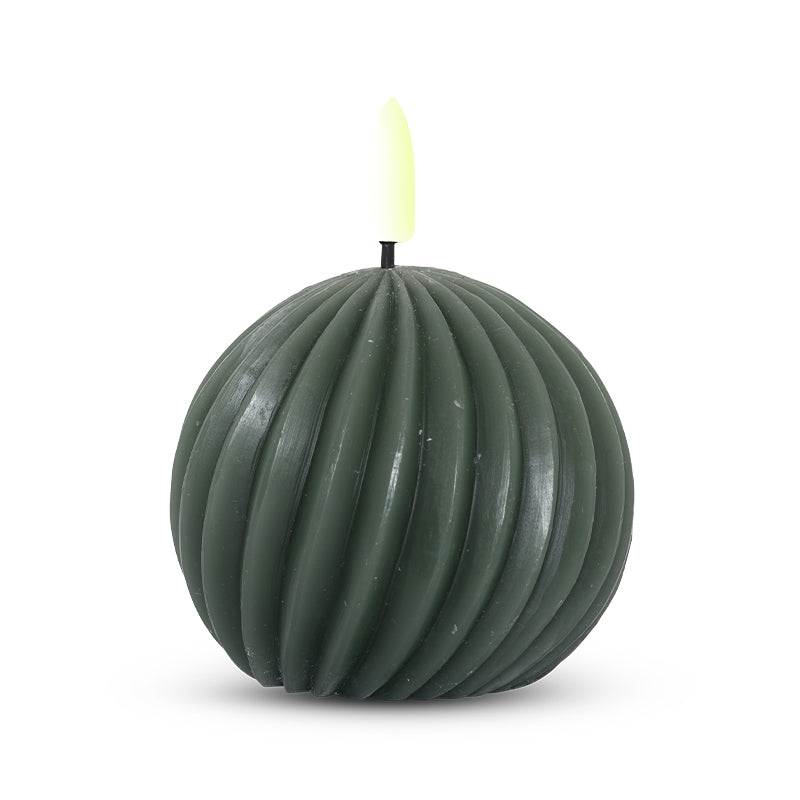 ENJOY LED snoet kugle Ø8x7 cm med timerfunktion grøn