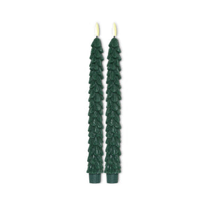 Enjoy LED juletræslys mørkegrøn H26 cm 2 stk