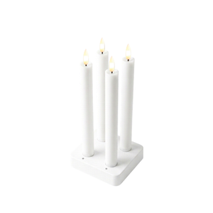Enjoy LED stagelys genopladelig hvid H 22 cm 4 stk.