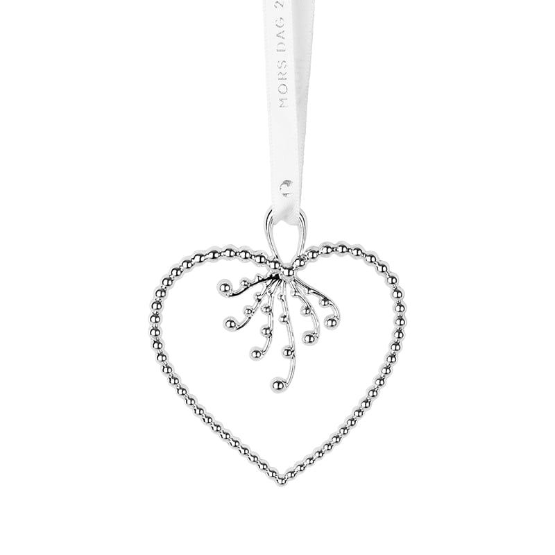 Rosendahl mors dag-hjerte 2025 forsølvet 7 cm