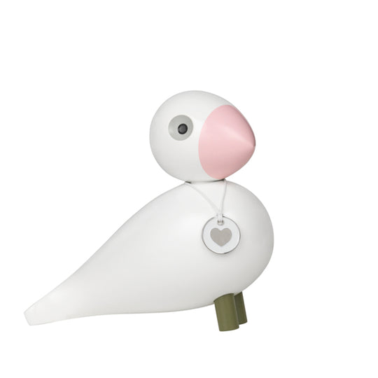 Kay Bojesen Love sangfugl hvid/rosa