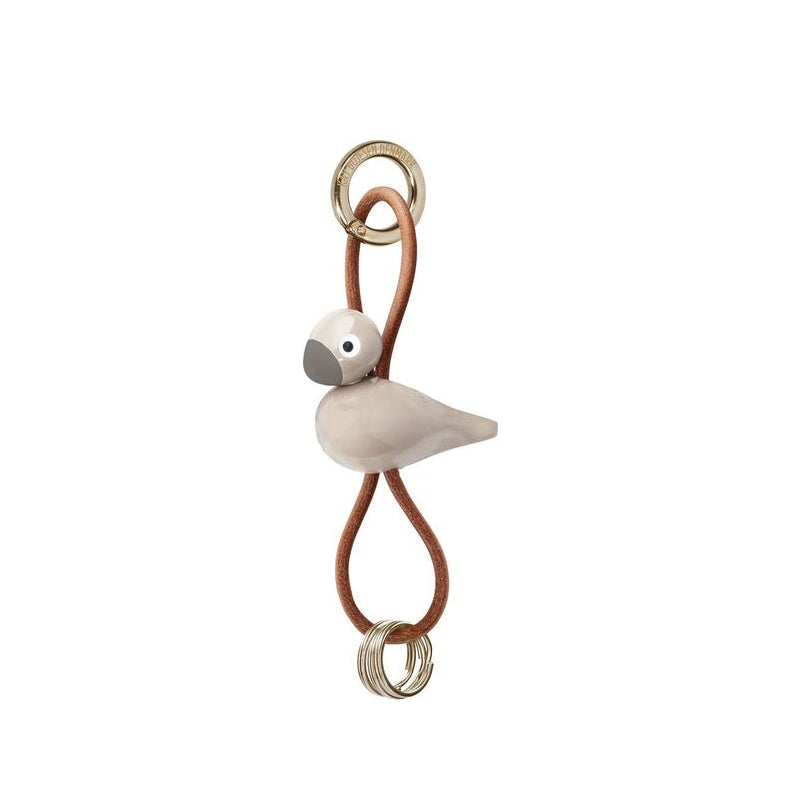 Kay Bojesen Sangfugl nøglering sand H 4,5 cm
