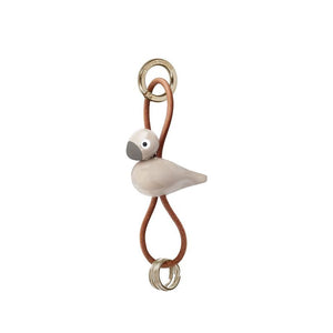 Kay Bojesen Sangfugl nøglering sand H 4,5 cm