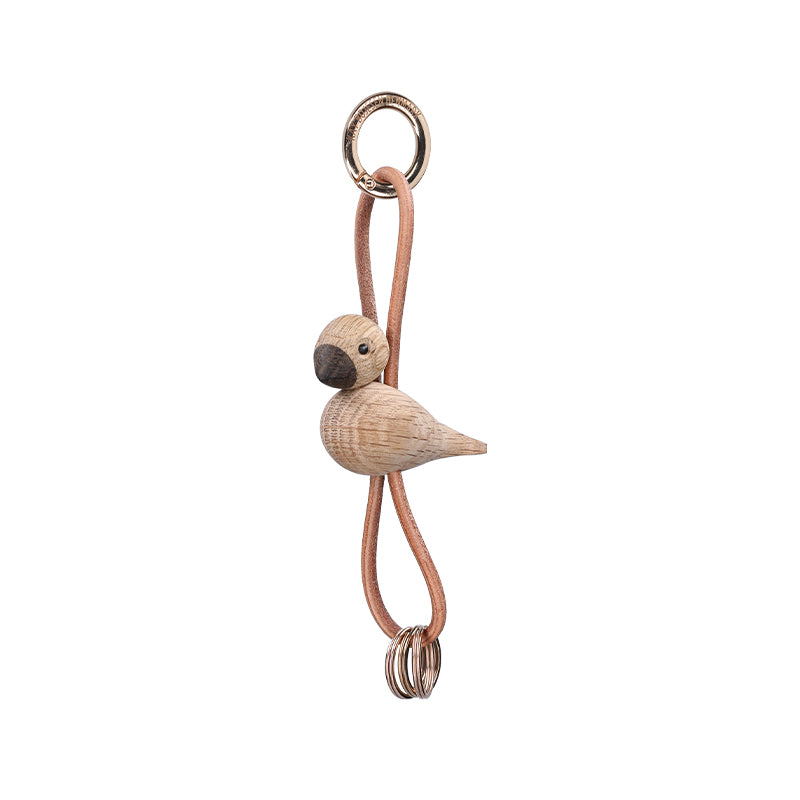 Kay Bojesen Fugle nøglering guld/brun 4,5 cm