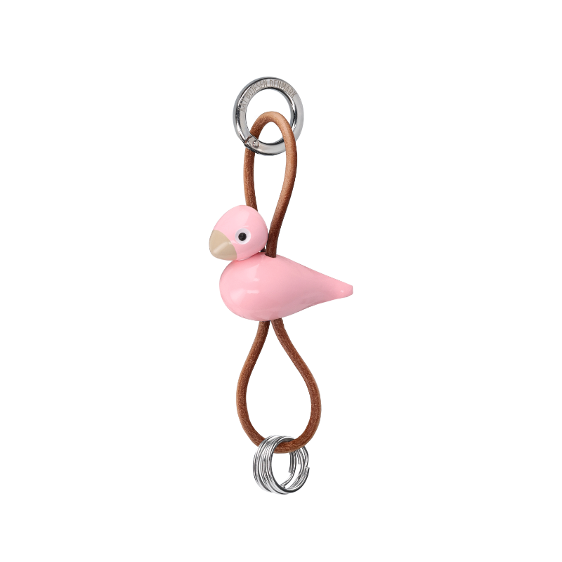Kay Bojesen Fugle nøglering rosa 4,5 cm