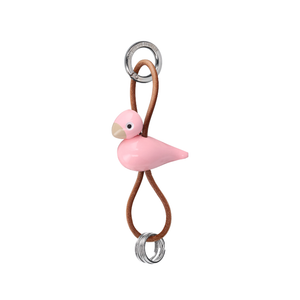 Kay Bojesen Fugle nøglering rosa 4,5 cm