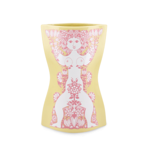 Bjørn Wiinblad Nina vase gul H22 cm