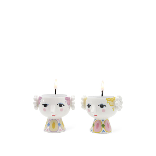 Bjørn Wiinblad Eva fyrfadsstage 2 stk. gul/lavendel