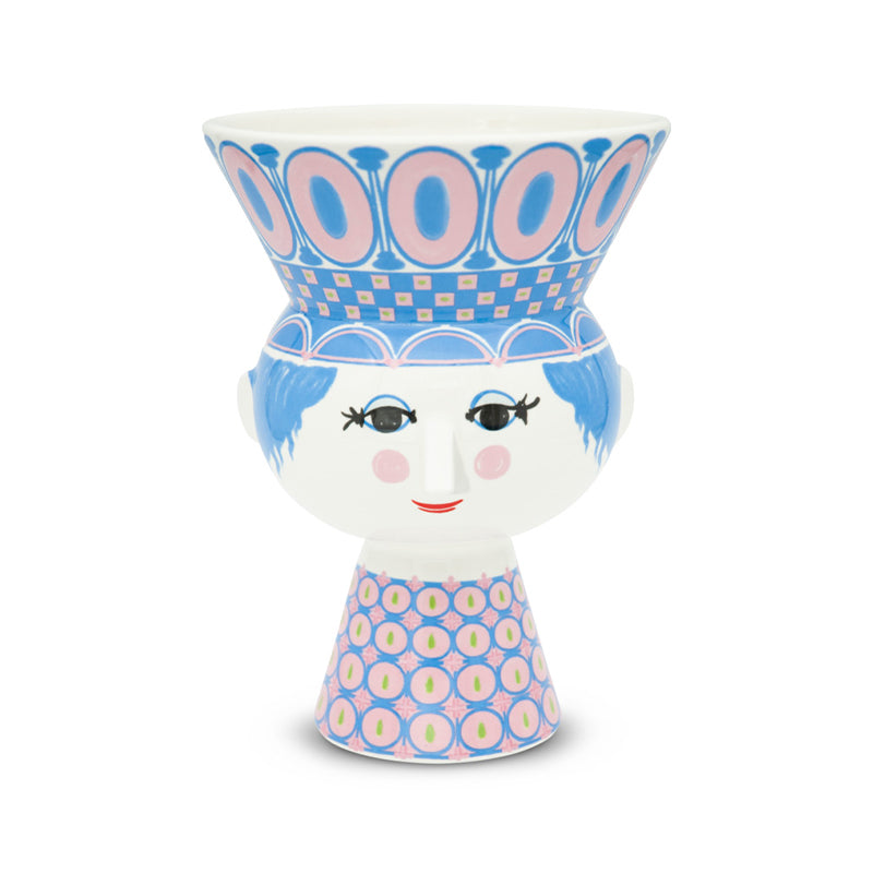 Bjørn Wiinblad Carmen vase blå H20 cm