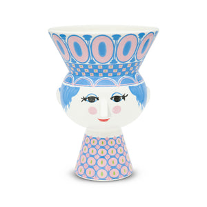 Bjørn Wiinblad Carmen vase blå H20 cm