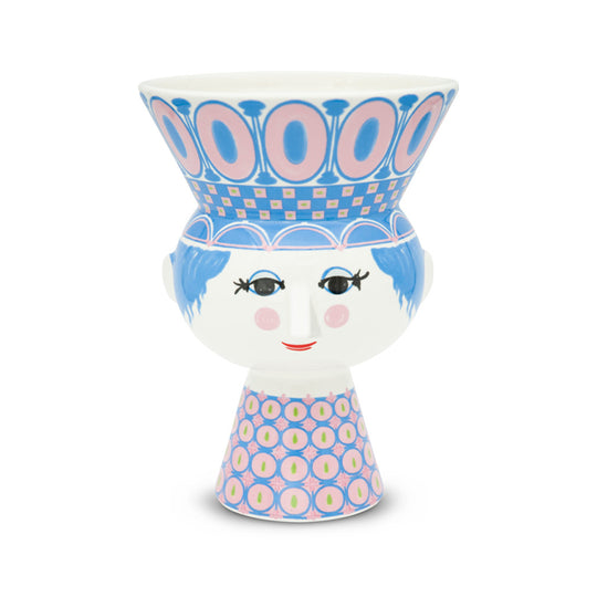 Bjørn Wiinblad Carmen vase blå H20 cm