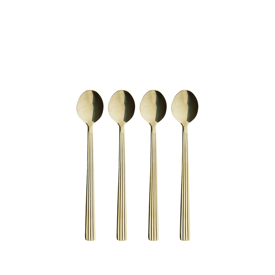 RAW café latte ske champagne guld 4 stk.