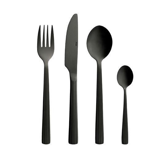 RAW bestiksæt mat sort 16 dele