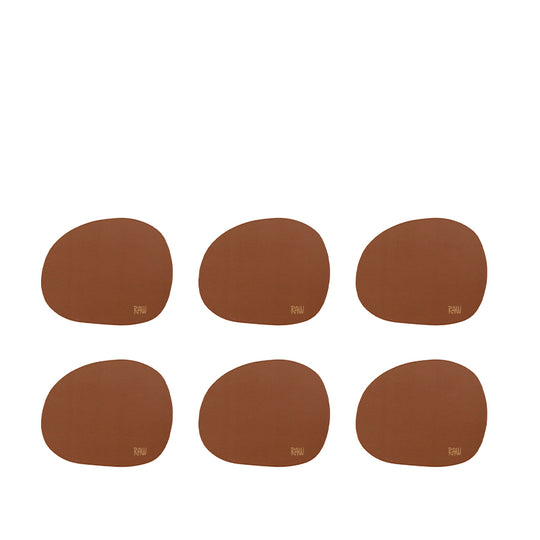 RAW coaster/glasbrik silikone mocca 6 stk.