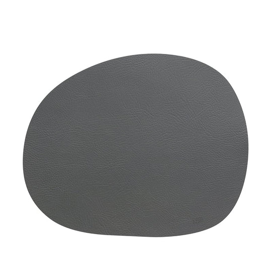 RAW Buffalo dækkeserviet genbrugslæder mørkegrå