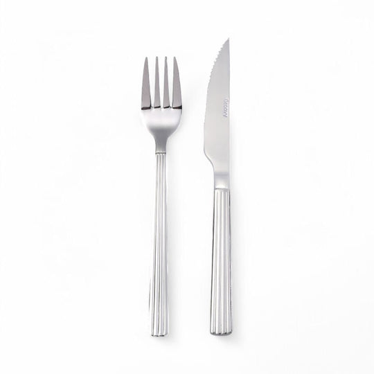 Aida Groovy bestik steaksæt 8 dele