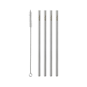 Rigtig by Stelton sugerør stål 4 stk