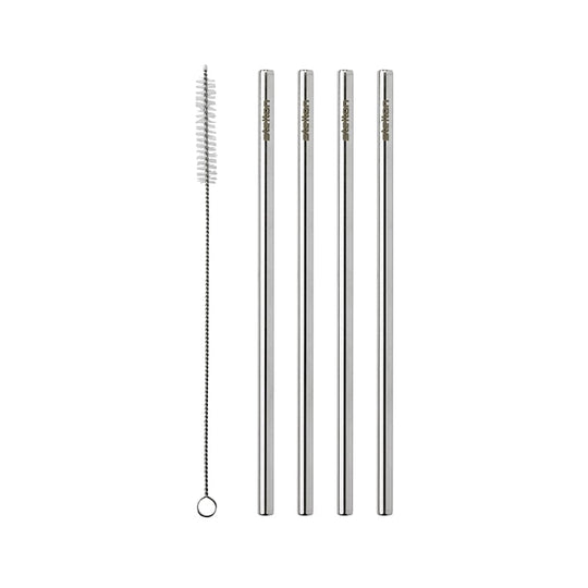 Rigtig by Stelton sugerør stål 4 stk