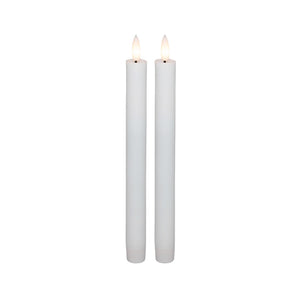 Cozzy LED stagelys hvid Ø2,2xH22,5 cm 2 stk.