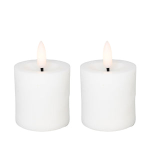 Cozzy LED bloklys Ø4,8 x H5 cm 2 stk. hvid