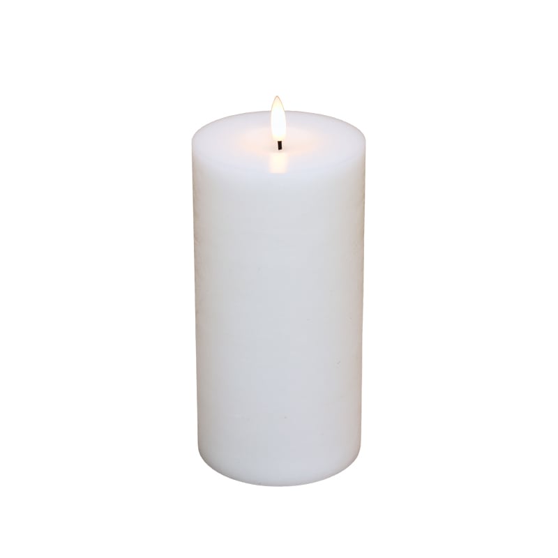 Cozzy LED bloklys Ø10 x H15 cm hvid