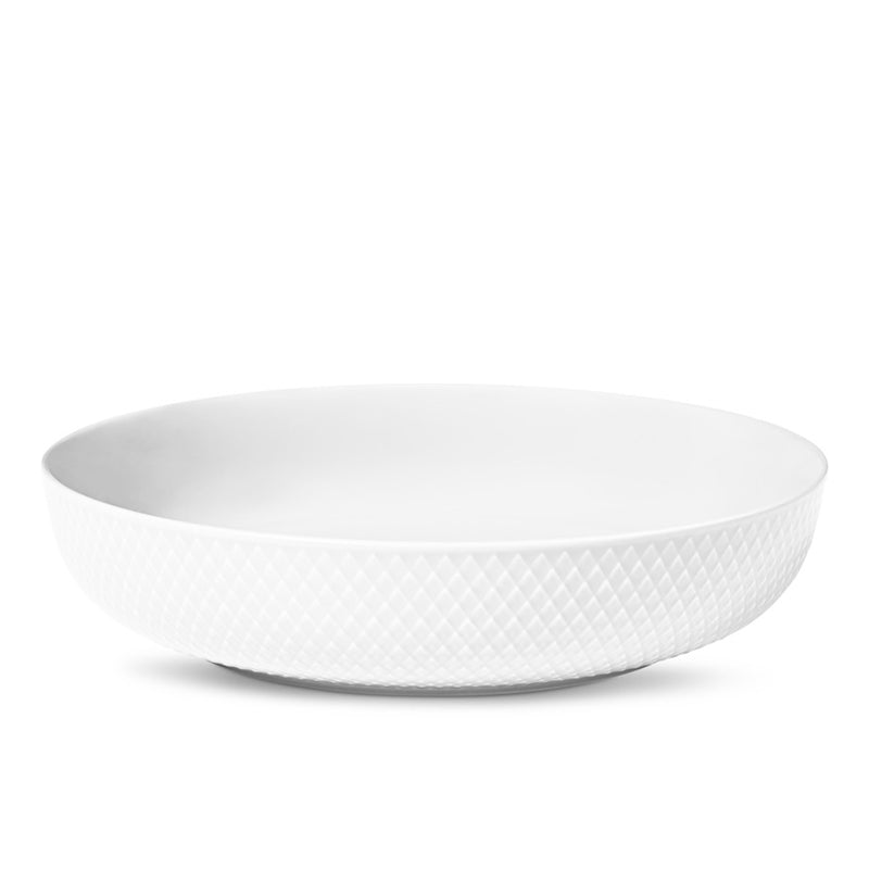 Rhombe serveringsskål Ø28 cm hvid