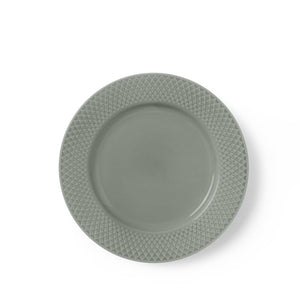 Lyngby Porcelæn Rhombe Earth frokosttallerken 21 cm moss