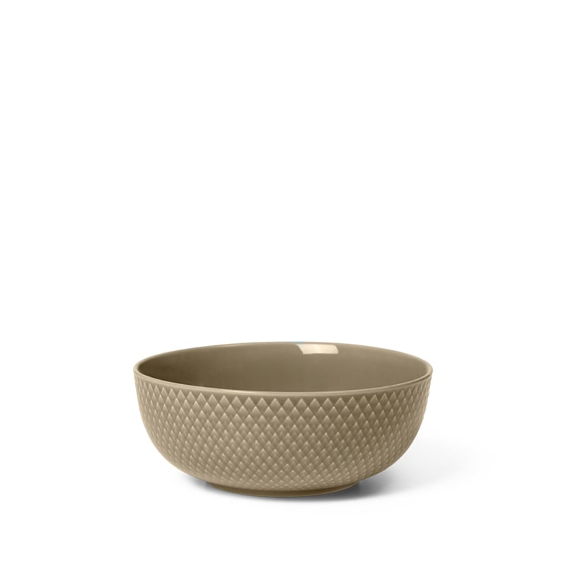 Lyngby Porcelæn Rhombe Earth skål 15,5 cm clay