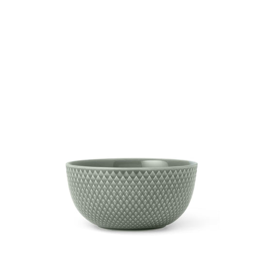 Lyngby Porcelæn Rhombe Earth, skål 13 cm moss