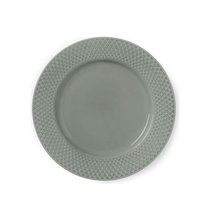 Lyngby Rhombe Earth middagstallerken moss Ø 27 cm
