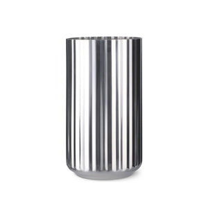 Lyngby vase rustfrit stål H 15,5 cm