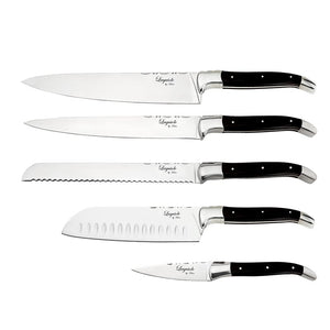Laguiole By Hâws Chef knivsæt 5 dele sort træ