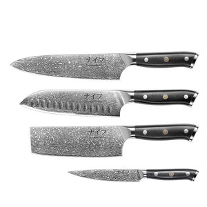 Damascus by Hâws knivsæt 4 dele