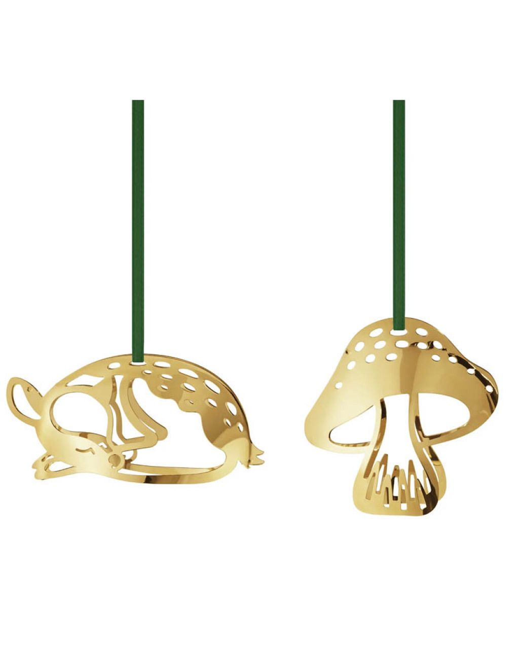 Georg Jensen juleornament 2023 hjort og svamp forgyldt