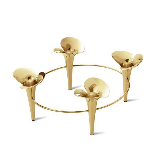 Georg Jensen Bloom Botanica lysestage forgyldt