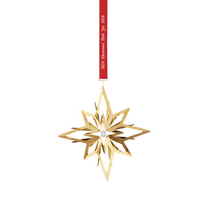 Georg Jensen juleuro stjerne 2024 forgyldt