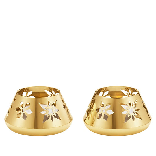 Georg Jensen jul 2024 fyrfadsstager forgyldt 2 stk.