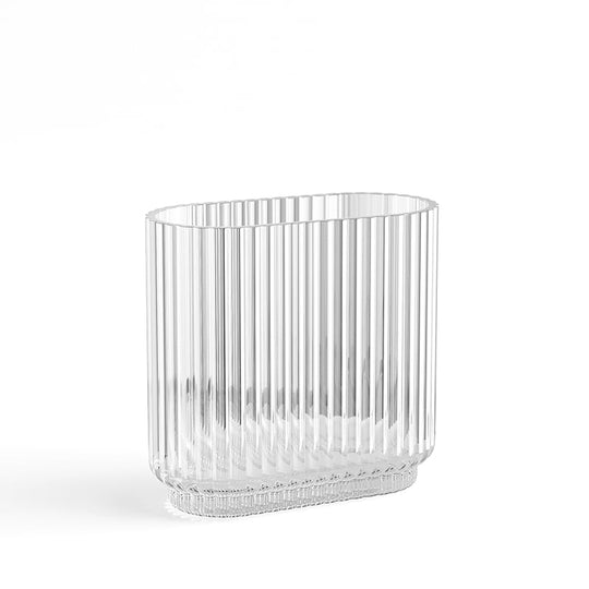 Georg Jensen Bernadotte vase glas oval H16 cm