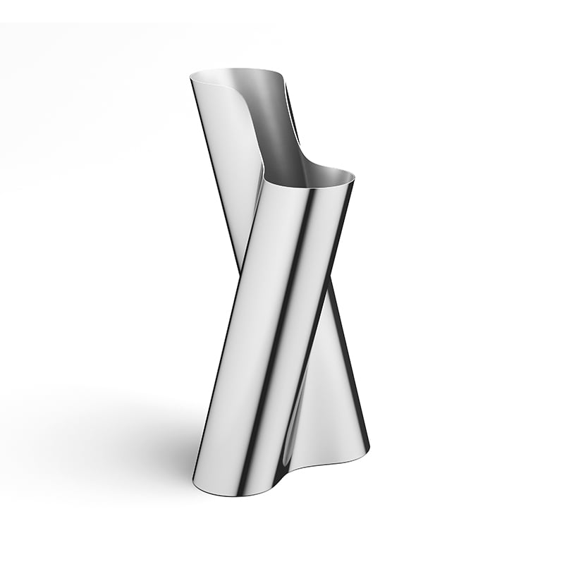 Georg Jensen Lituus vase stål medium H20,4 cm