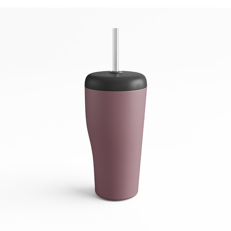 Georg Jensen Sky termokop med sugerør Rosa 40 cl